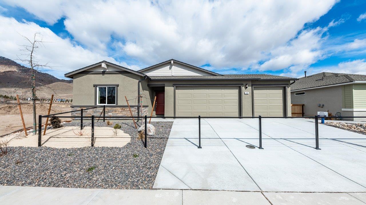 Tahoe floorplan model home exterior three car garage option