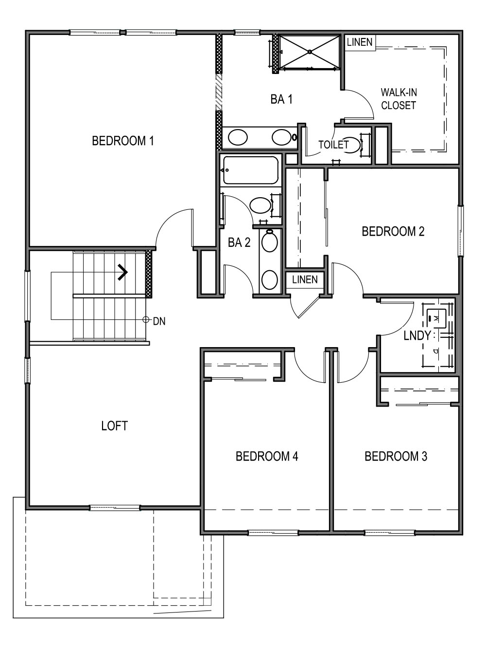 Floorplan Yosemite second floor plan