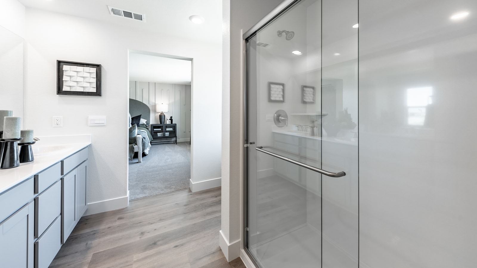 Primary bathroom with large walk-in shower