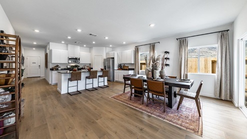 Modern open concept living area