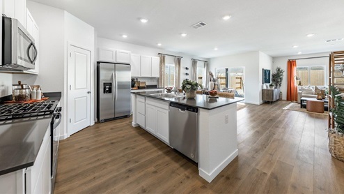 Open concept living area in first Amber Ridge model Tahoe floorplan