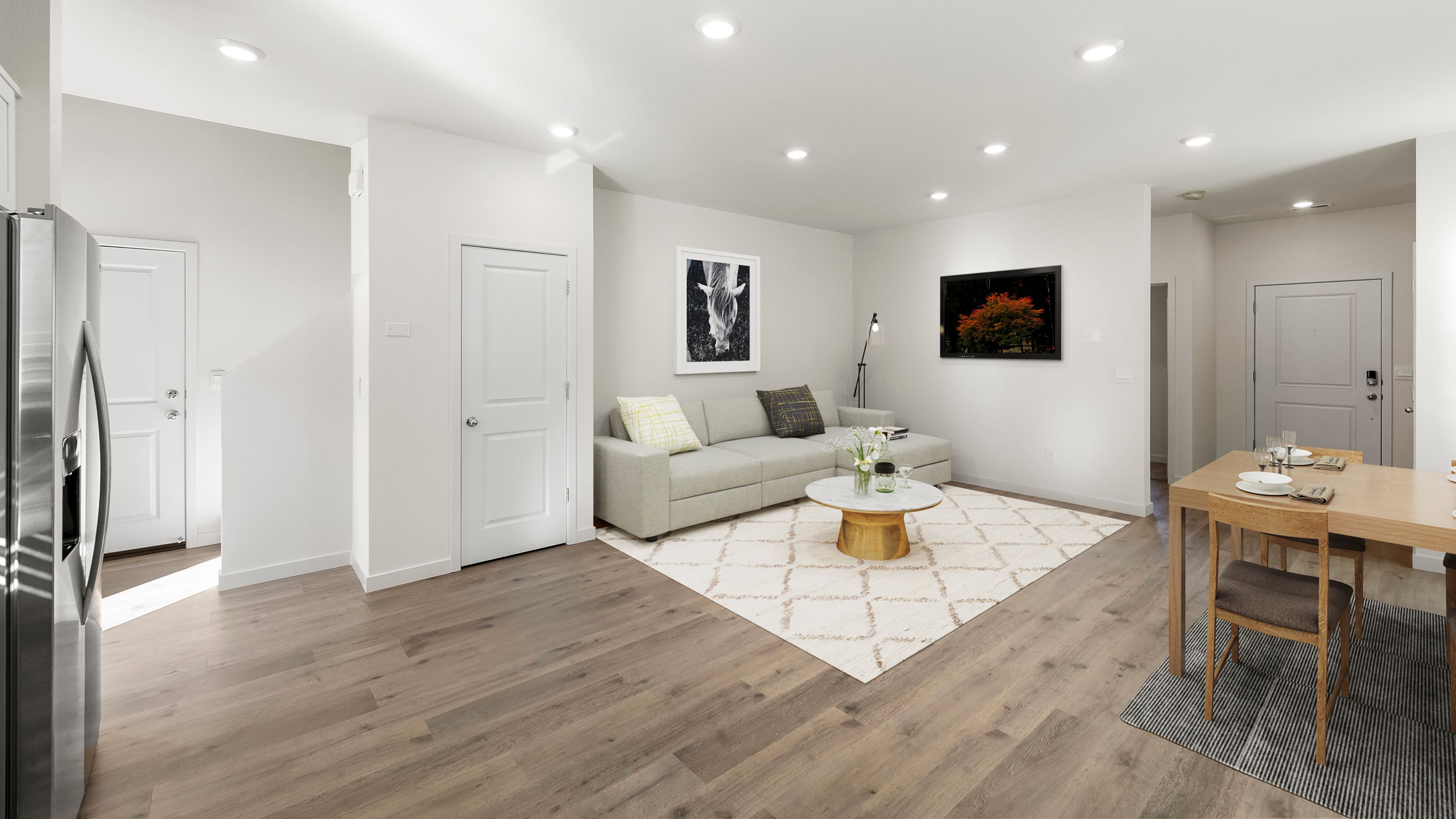 Virtually staged great room