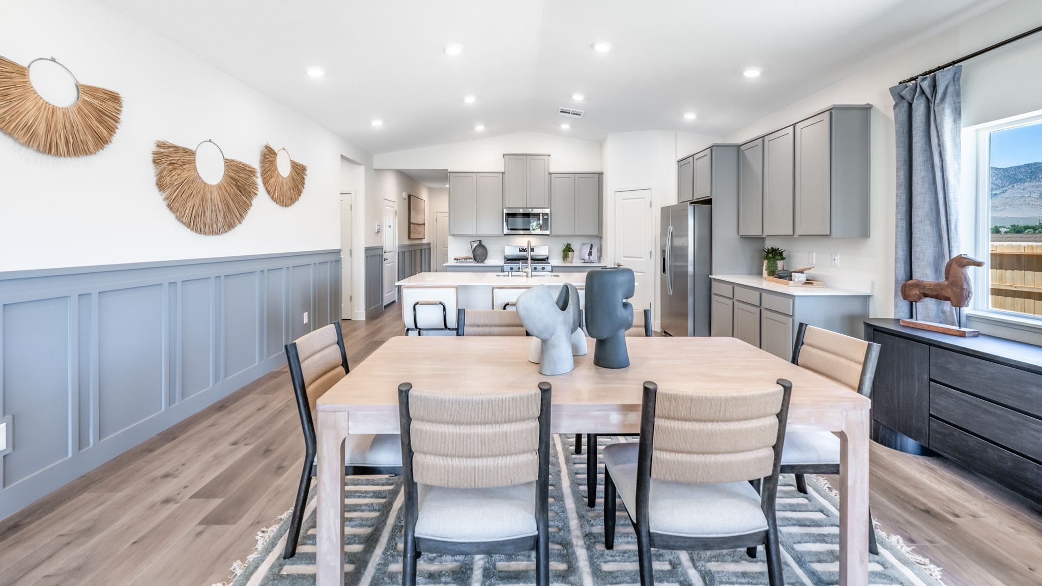 Kitchen table with six chairs