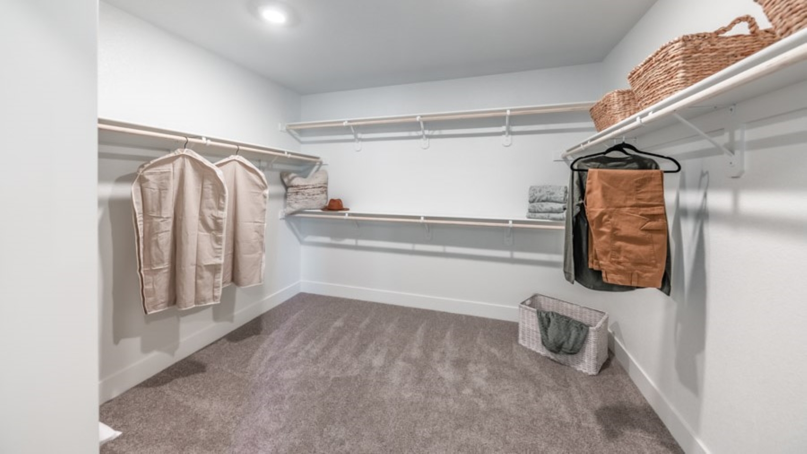 Spacious primary walk in closet