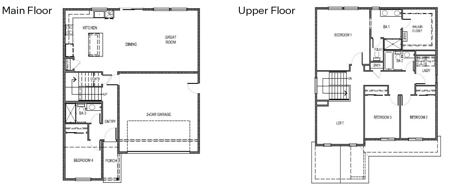 Standard Zion 2 story floorplan