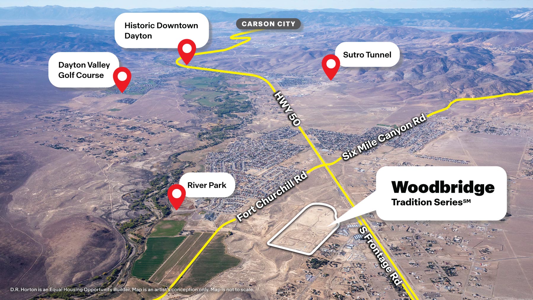 Aerial photo of the Dayton Valley