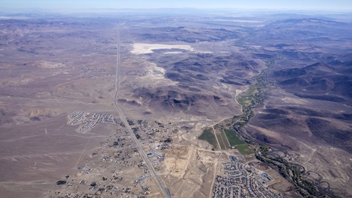 Aerial photo of the Dayton Valley