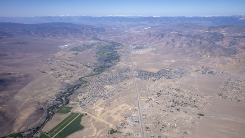 Aerial photo of the Dayton Valley