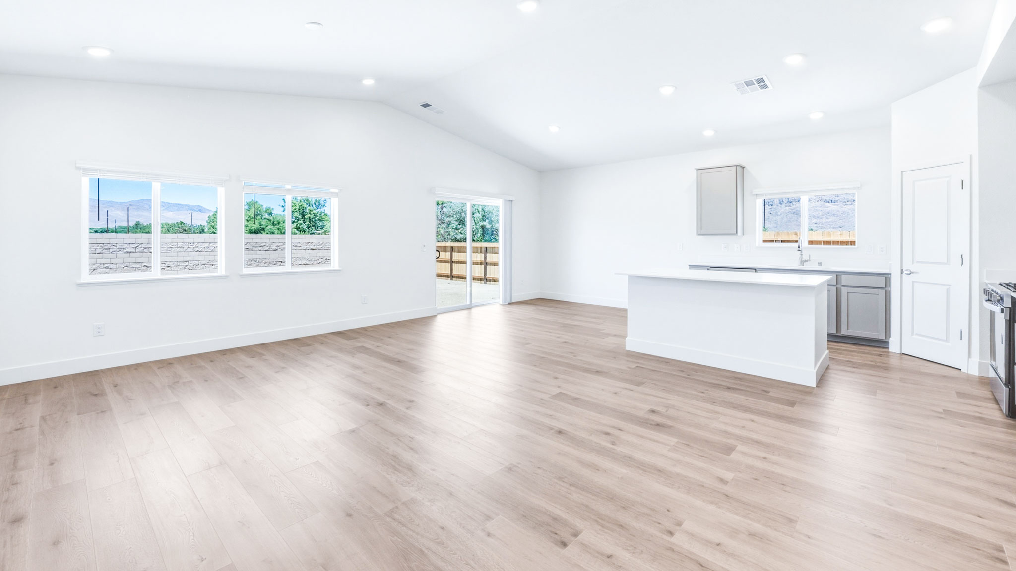 Great open concept living, dining room, and kitchen