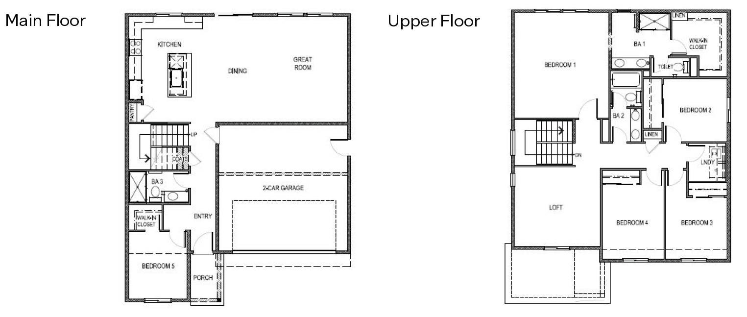 Standard Yosemite 2 car floorplan