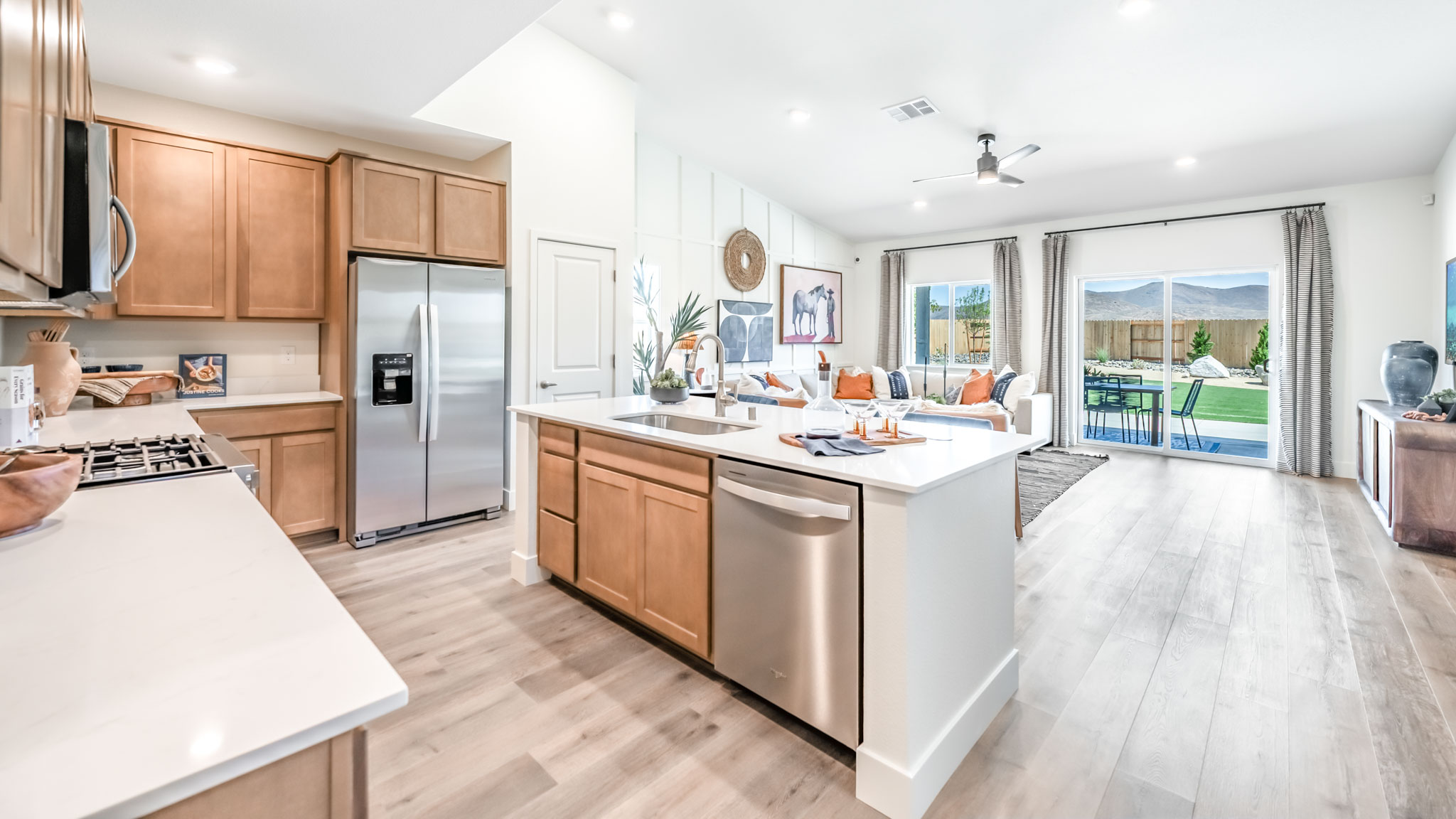 Entry to kitchen and open concept living area