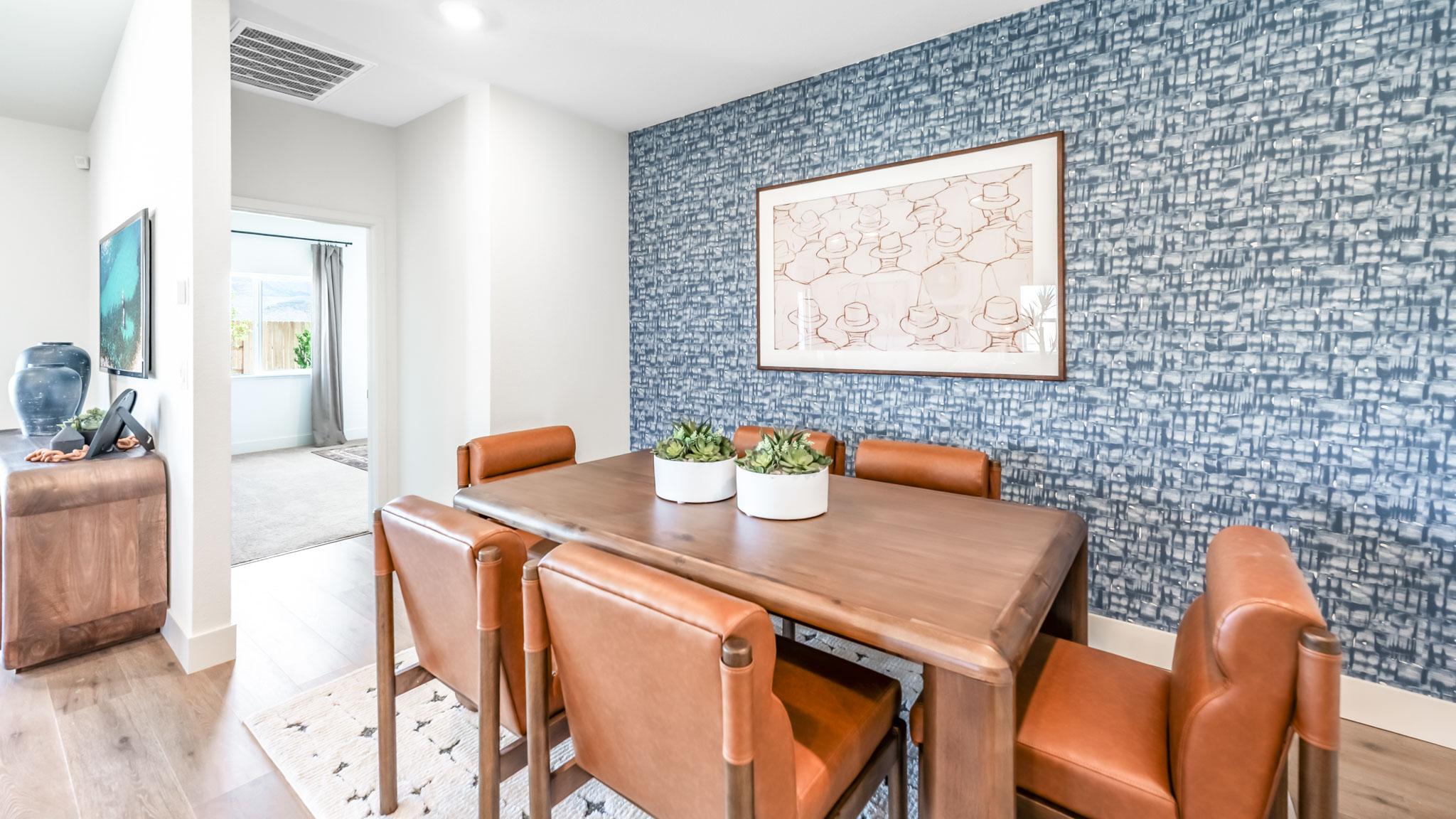 Bright first-floor open concept dining space
