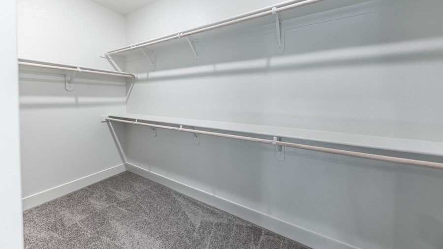 Walk-in closet with built-in shelving
