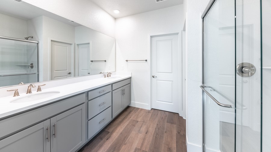 Primary bathroom with walk-in shower