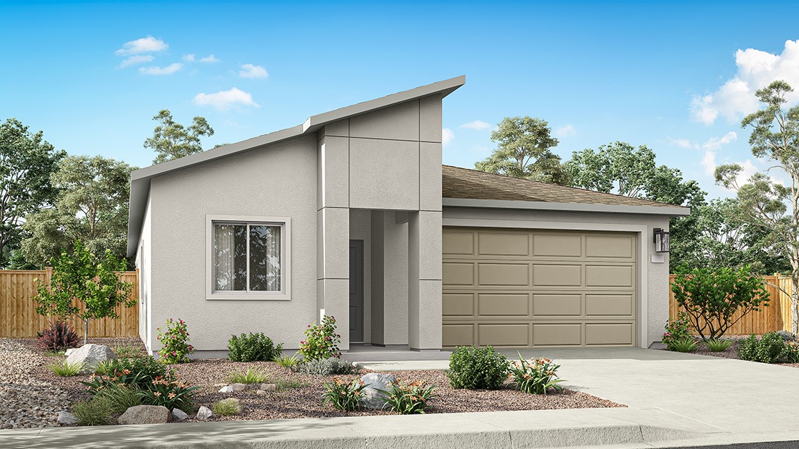 One-story Carlsbad floorplan rendering with Contemporary exterior