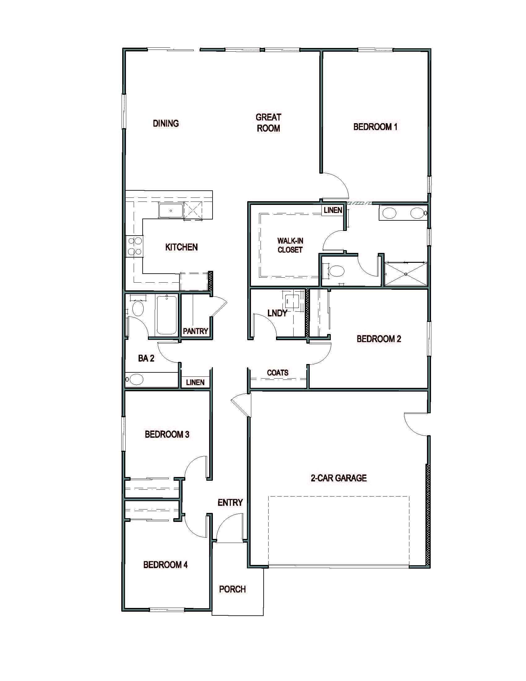 Single Level Bryce Floorplan