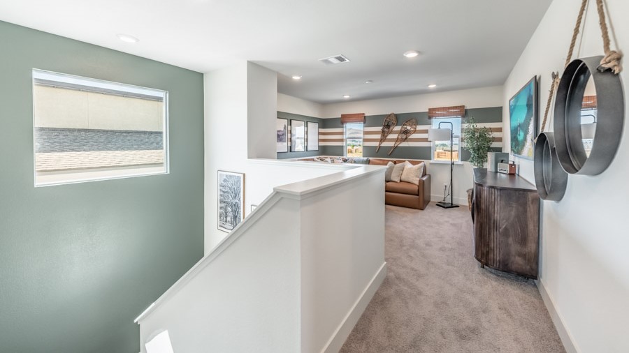 Second floor landing with loft