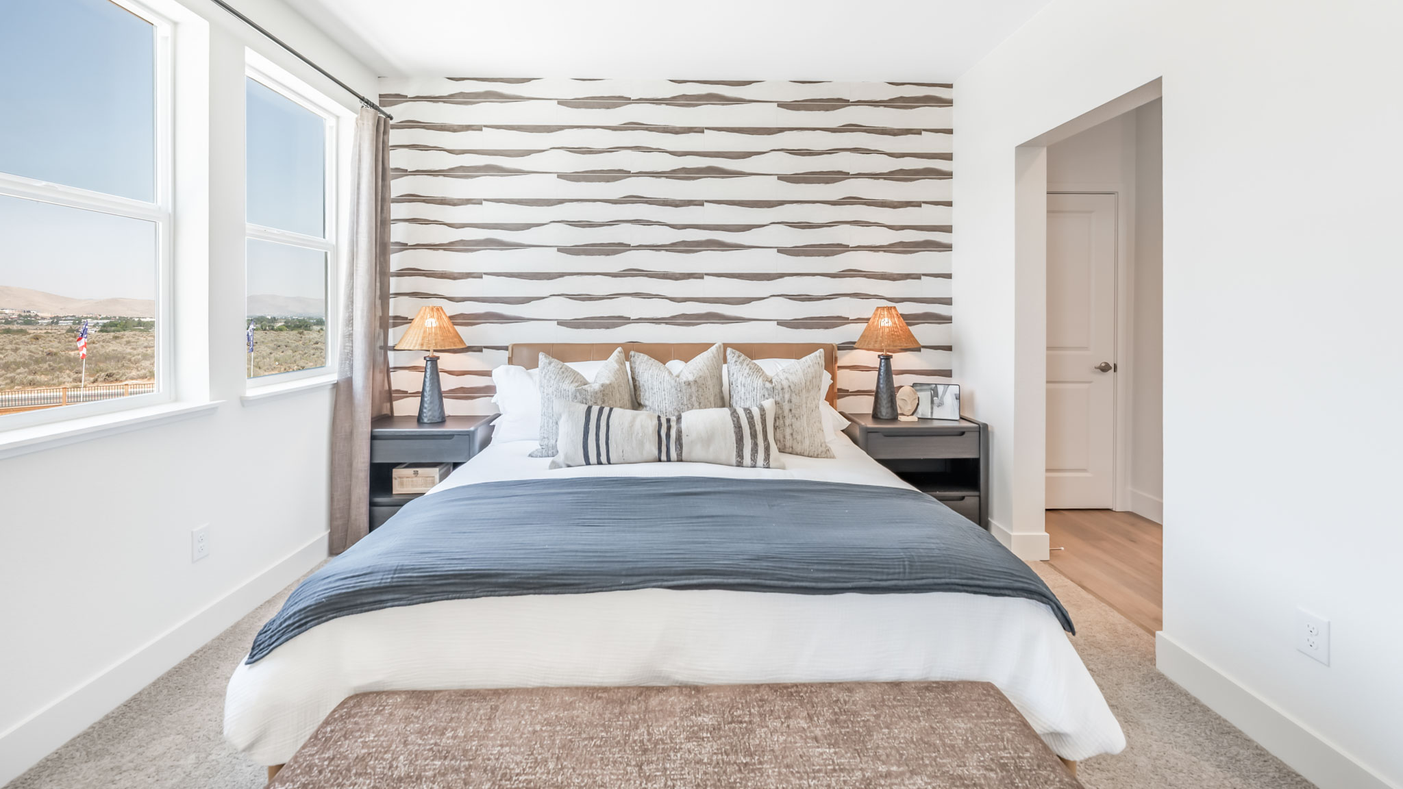 Primary bedroom with enough room for a king size bed
