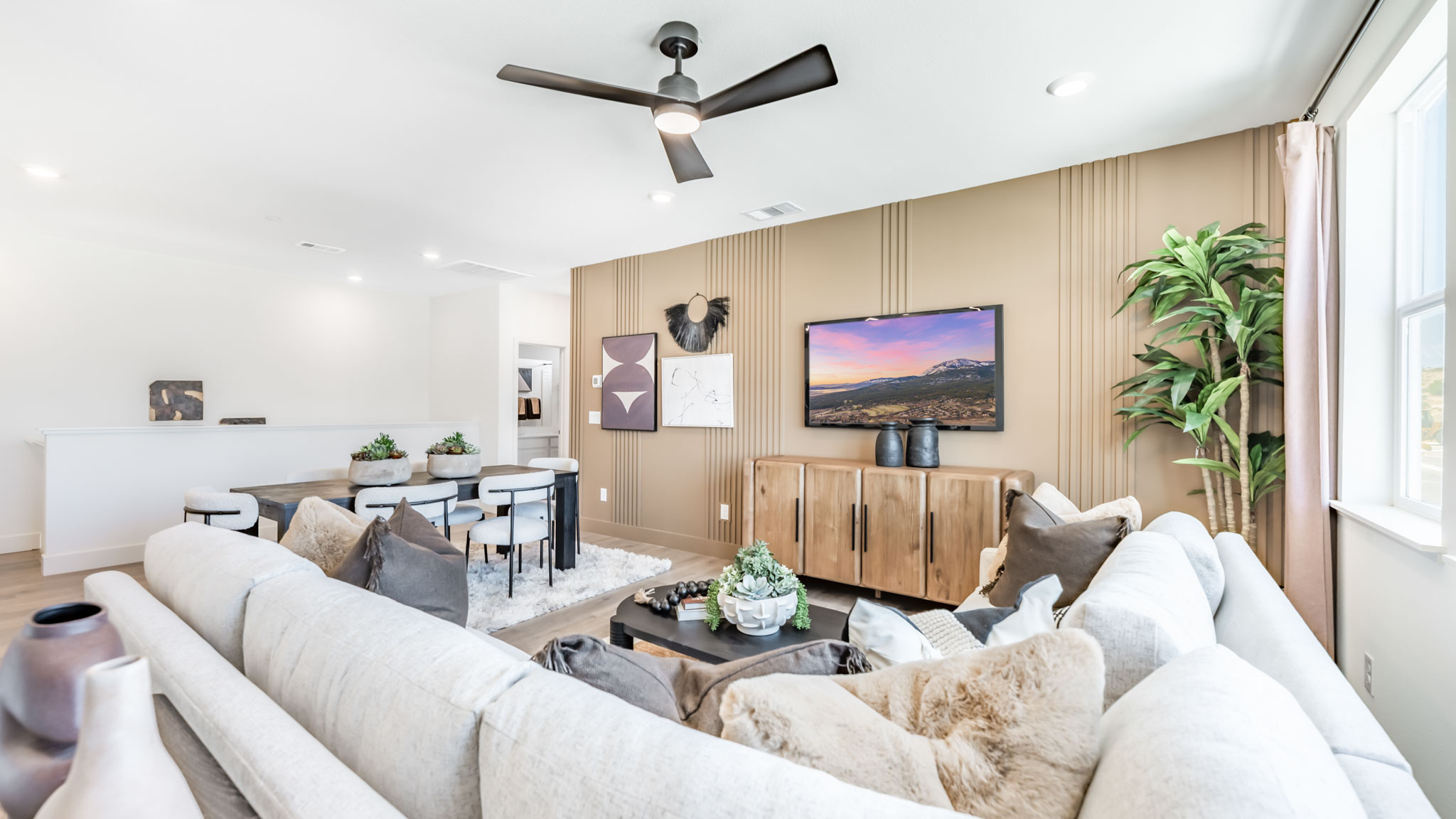 Great room with enough room for a large sectional