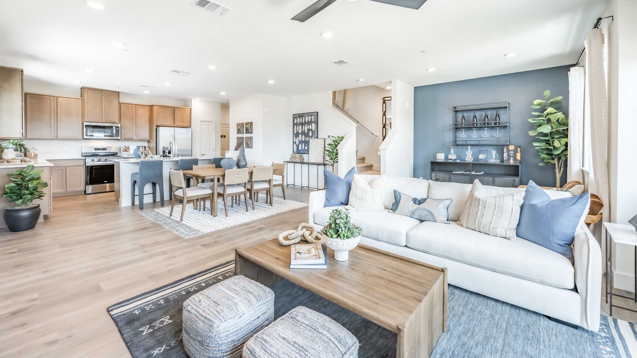 Bright open concept great room
