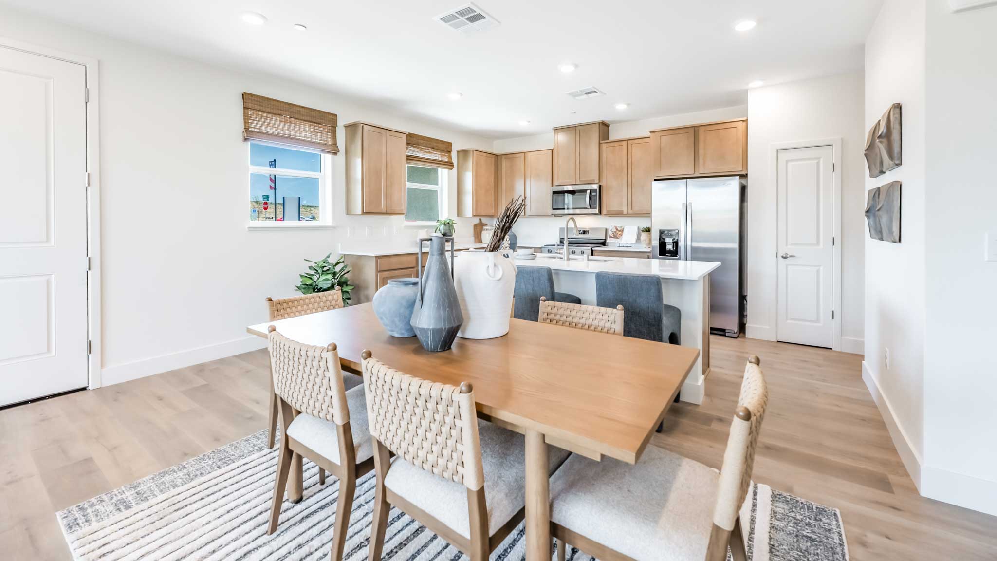 Bright open concept dining area