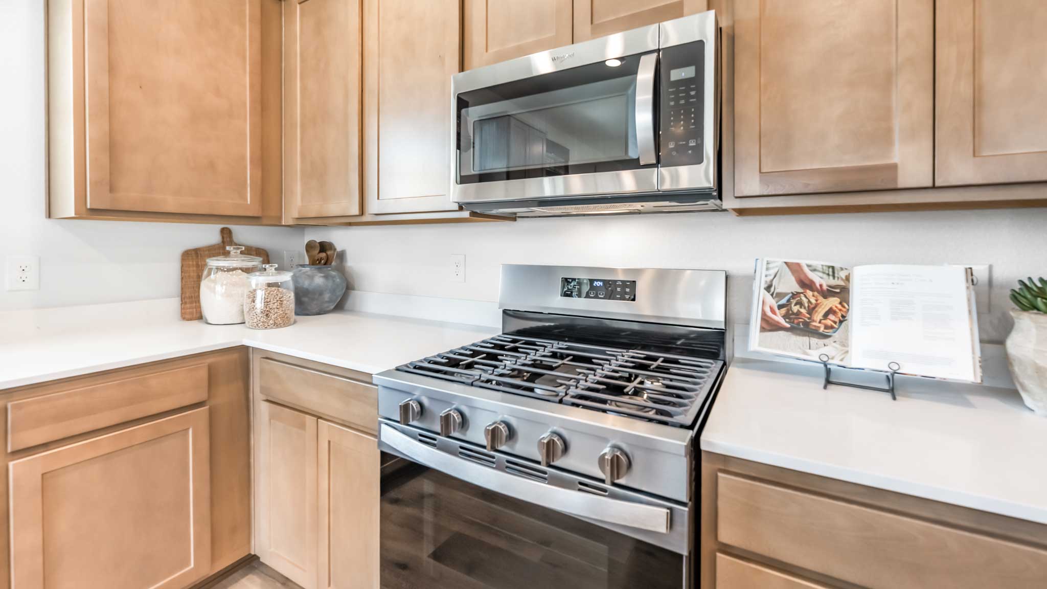 Modern stainless steel appliances