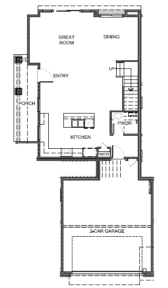 Standard first level floorplan 1650 sq. ft. plan