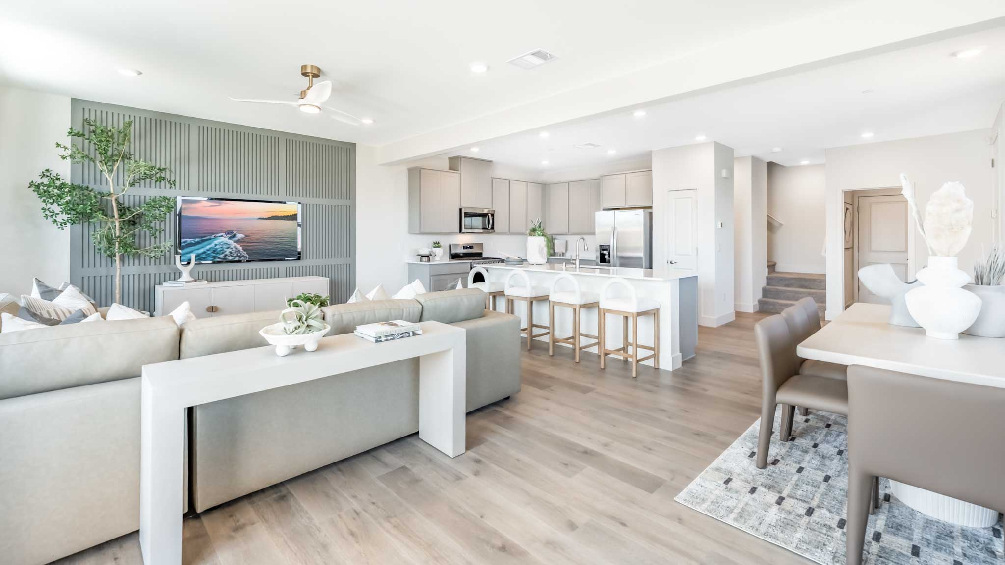 Bright open concept great room