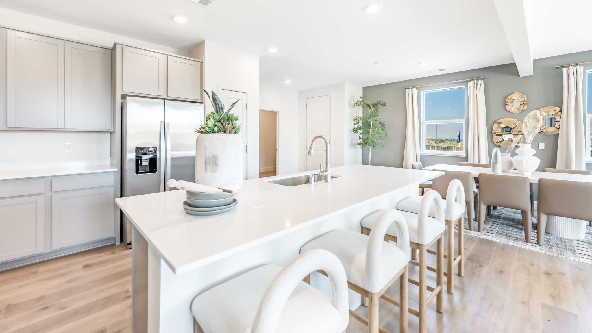 Kitchen island with enough room for 4 barstools
