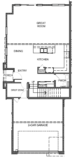 Reverse first level floorplan 1869 sq. ft. plan