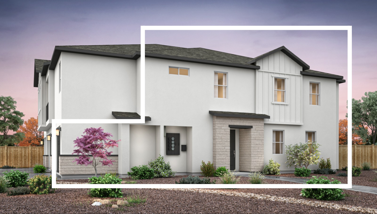 Rendered elevation A of 1869 sq. ft. plan