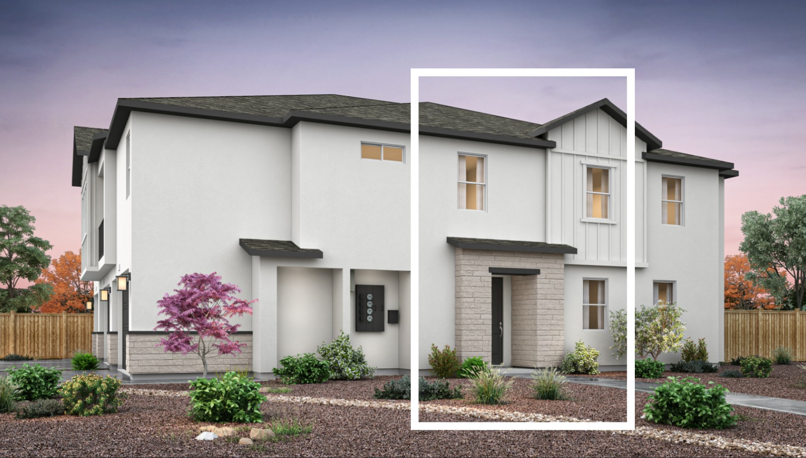 Rendered elevation A of 1869 sq. ft. plan