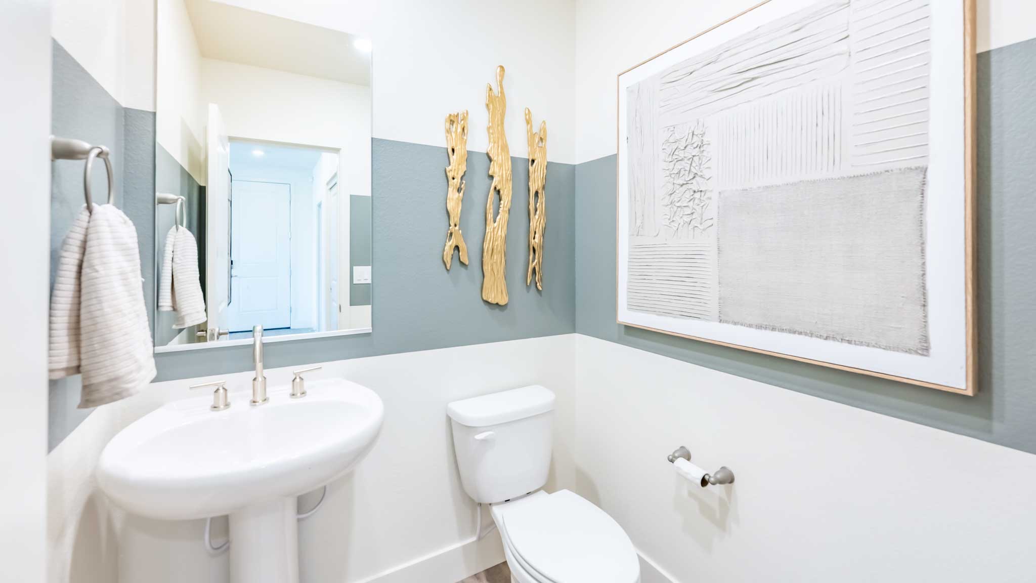 Half bathroom on the first floor