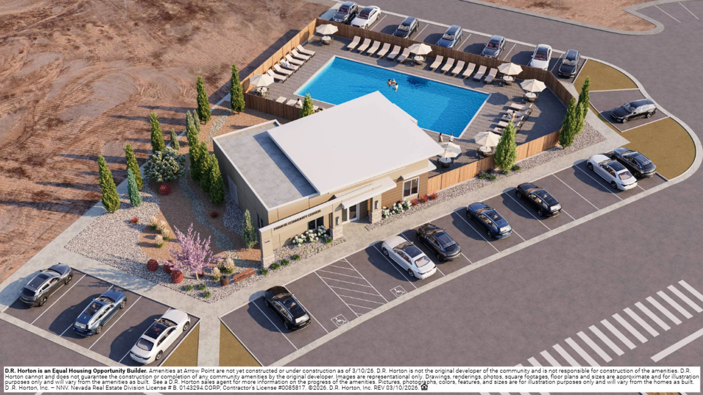 Representational photo of future pool and clubhouse