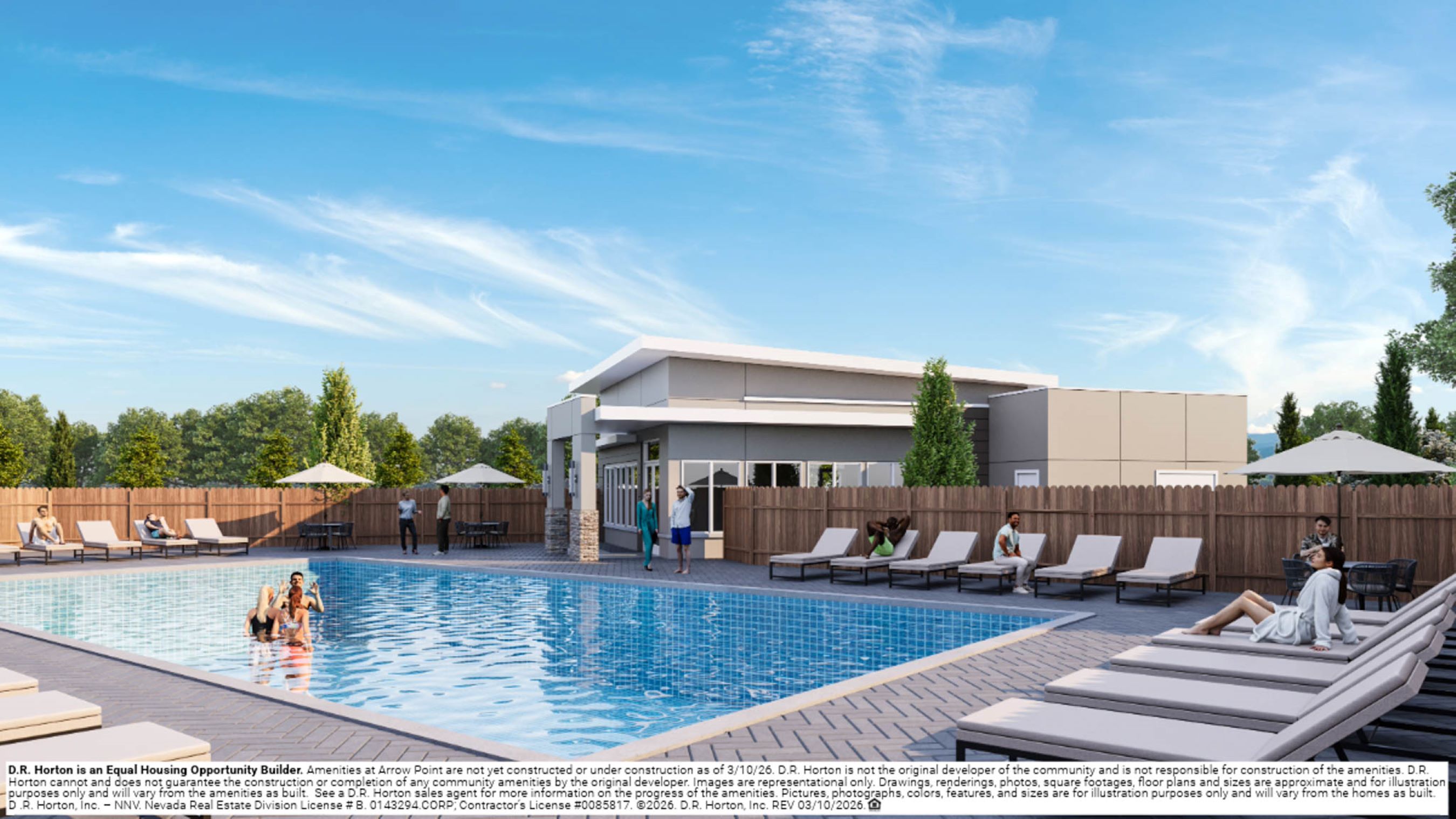 Representational photo of future pool and clubhouse