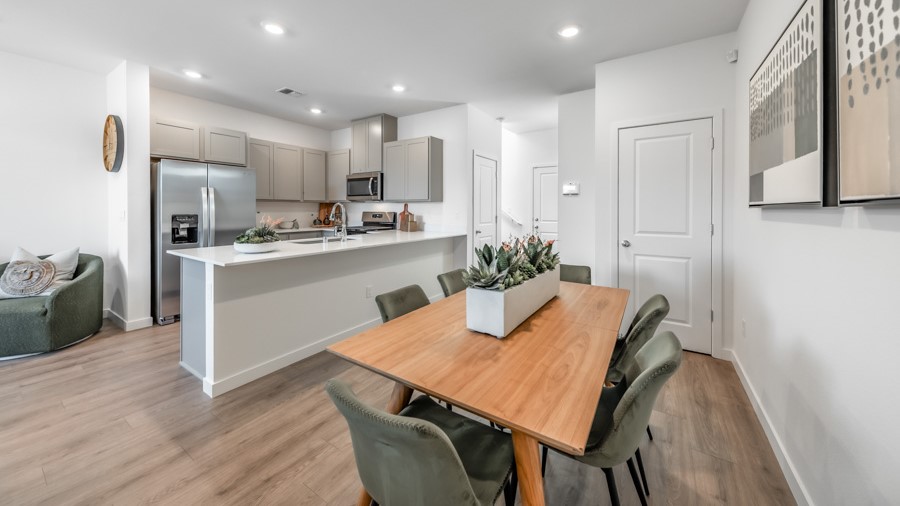 Open concept dining room