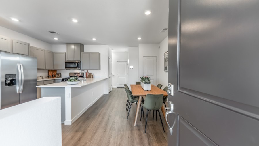 First floor open concept living area