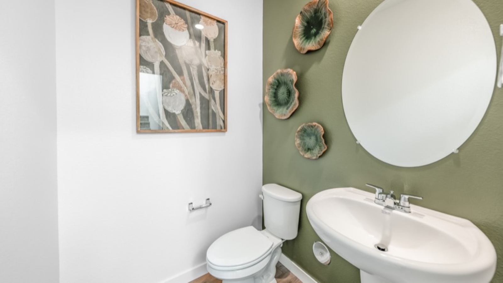 Half bathroom on the first floor