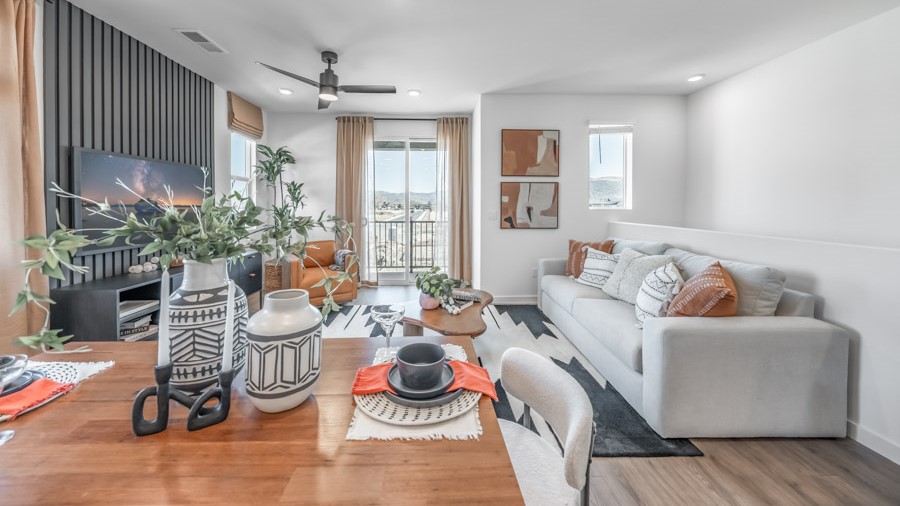 Dining area looking towards the living room
