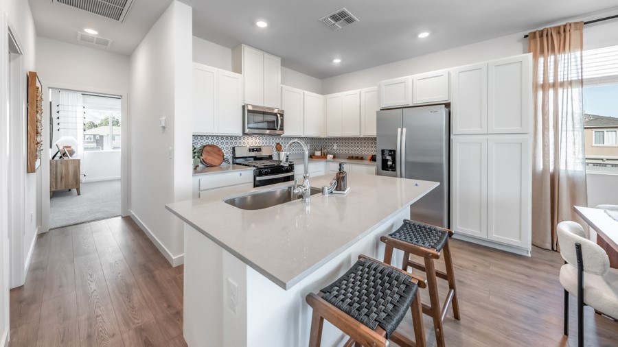 Kitchen island with room for barstools