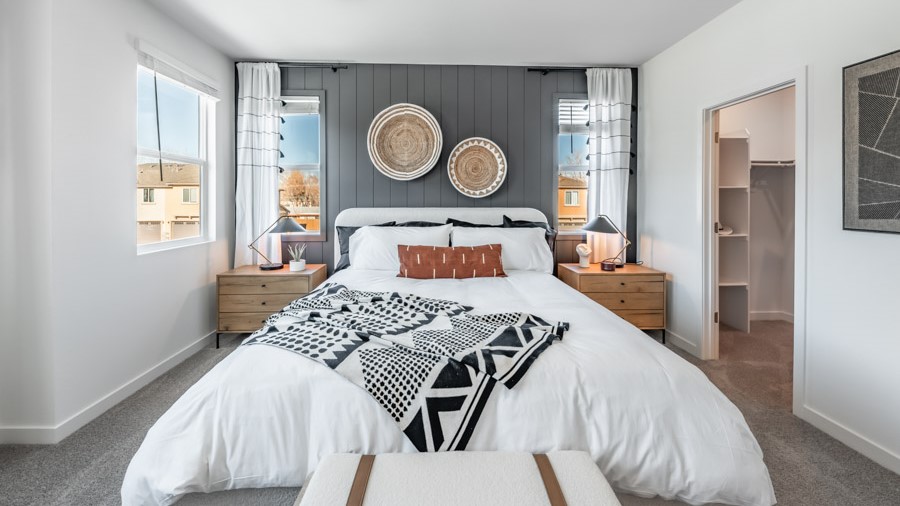 Primary bedroom with enough room for a king size bed