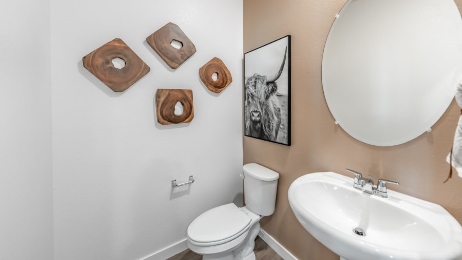 Half bathroom on the second level living area