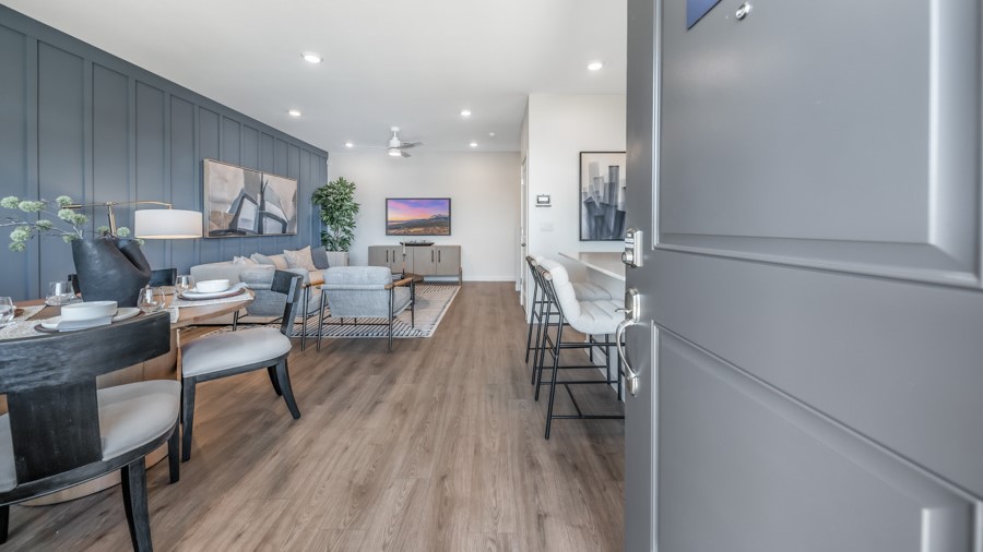 First floor open concept living area