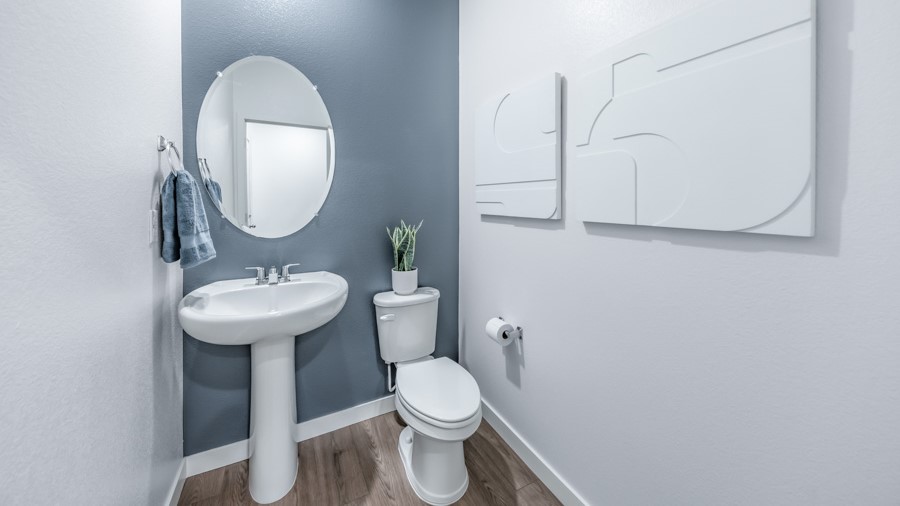 Half bathroom on the first level