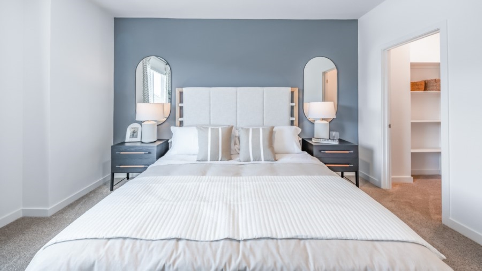 Primary bedroom with enough room for a king sized bed