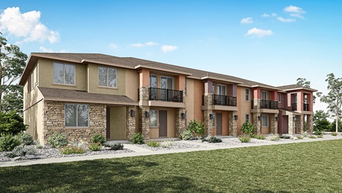 Rendering of the front of a five plex