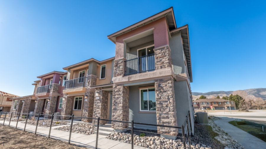 Exterior photo of a fourplex