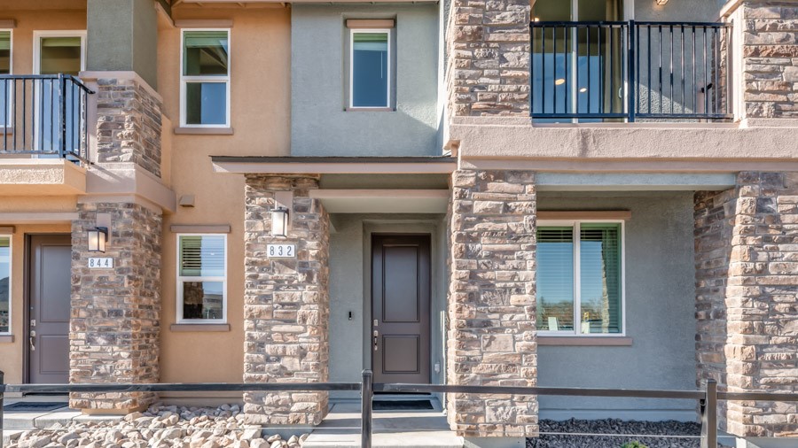 Exterior photo of a fourplex