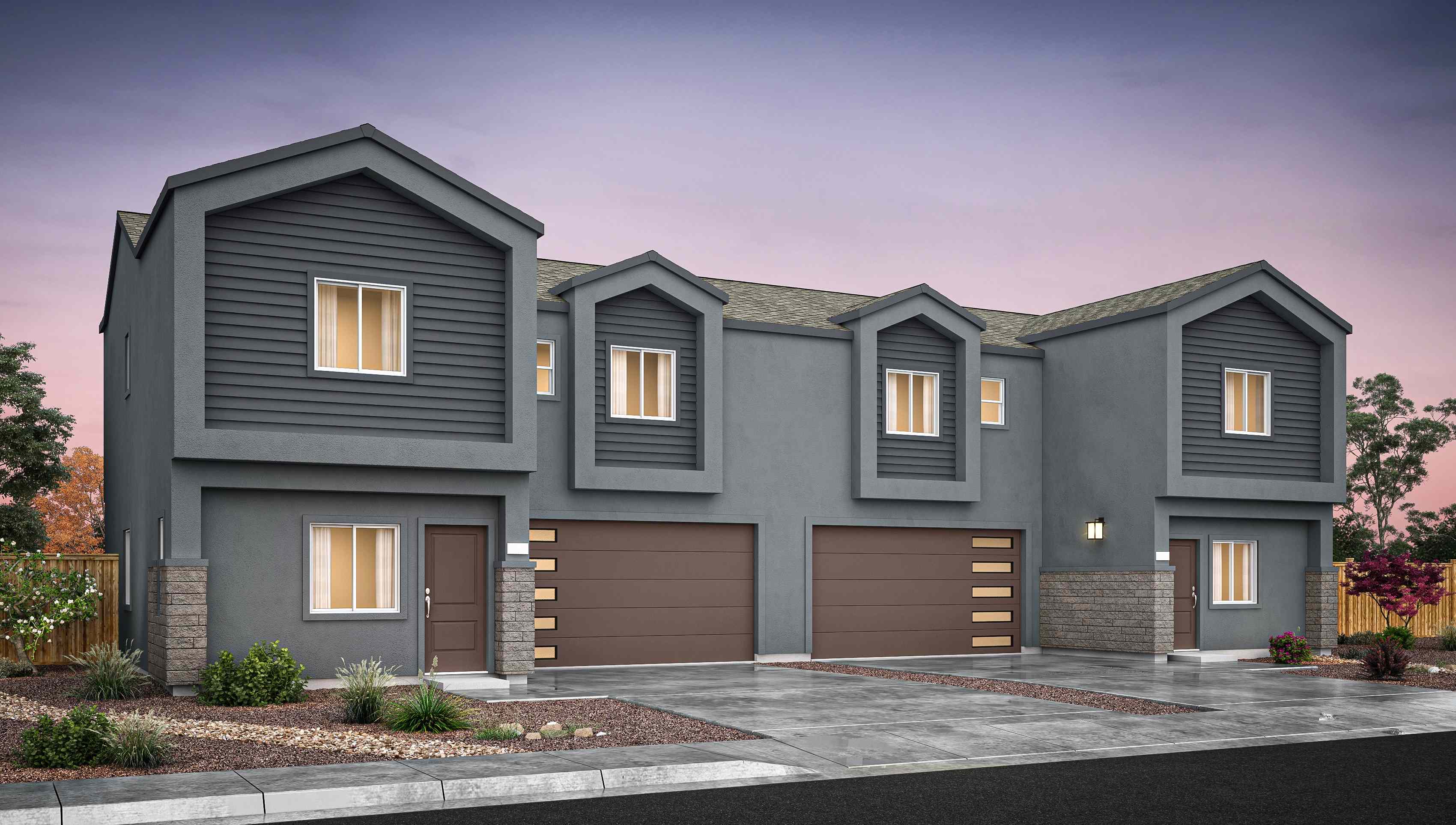 Front view of elevation A 1555 plan