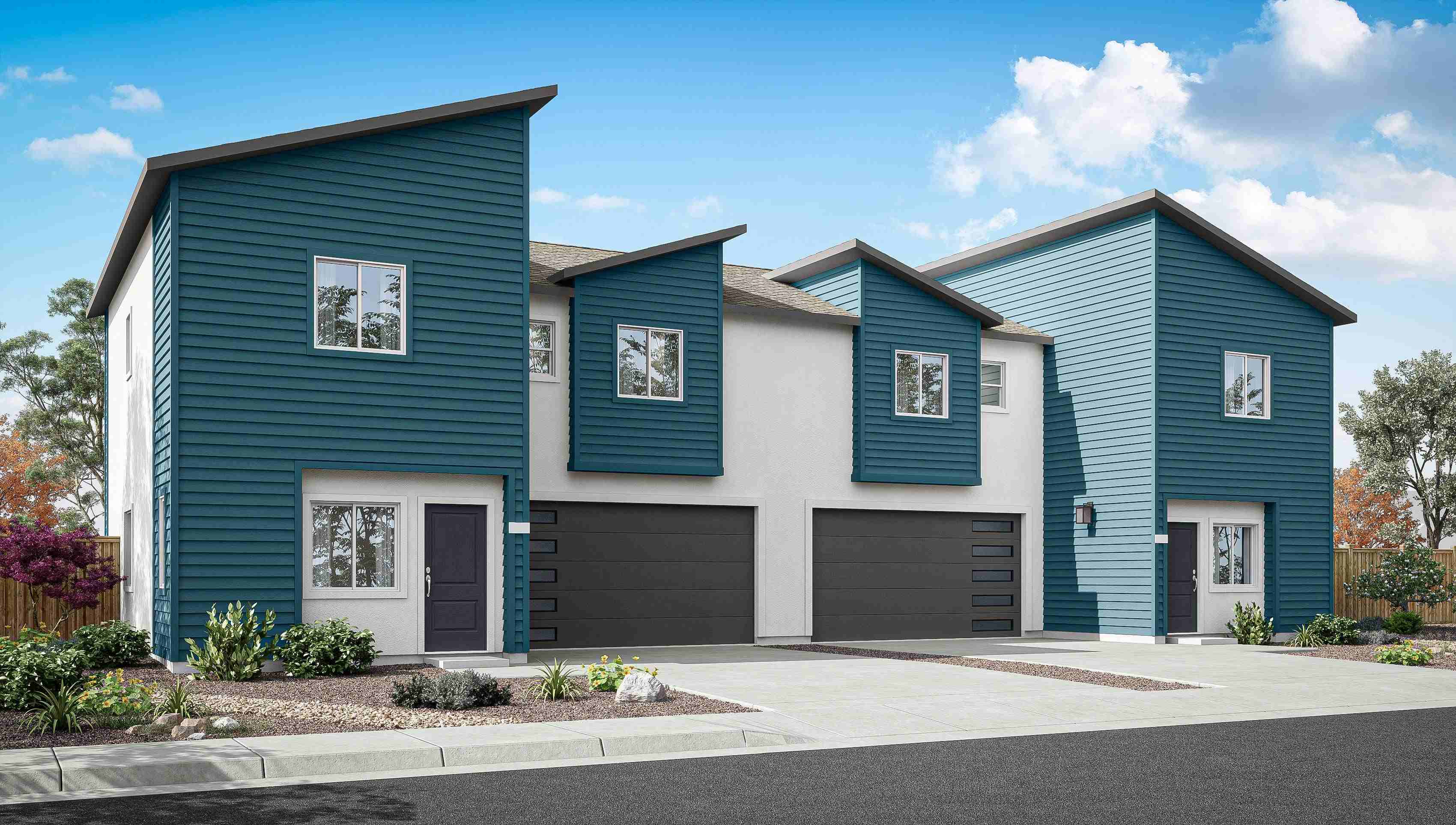 Front view of elevation B 1555 plan